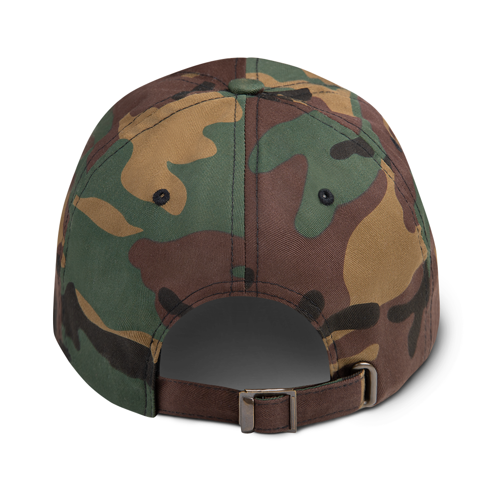 'Escanaba EST. 1863' Camouflage Cap (Geometric Sans Font)