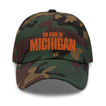 'The State of Michigan' Camouflage Cap (Flying Superhero Parody)