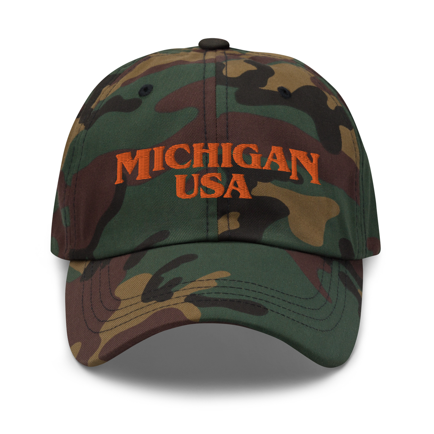 'Michigan USA' Camouflage Cap (1980s Teen Drama Parody)