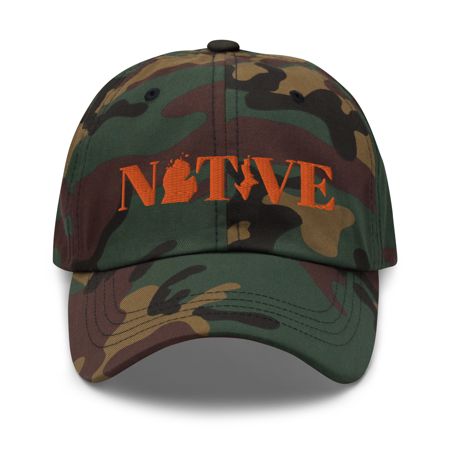 Michigan 'Native' Camouflage Cap (Didone Font)