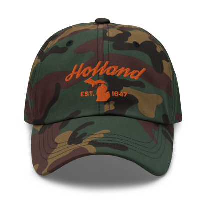 'Holland EST 1847' Camouflage Cap (Script Font)