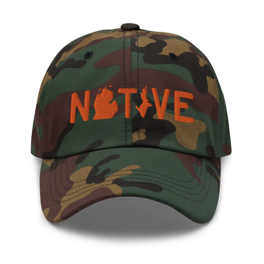 Michigan 'Native' Camouflage Cap (Licence Plate Font)