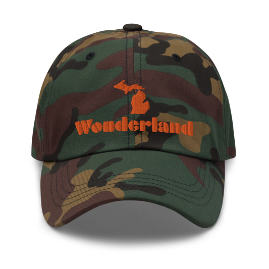 Michigan 'Wonderland' Camouflage Cap (Art Deco Font)