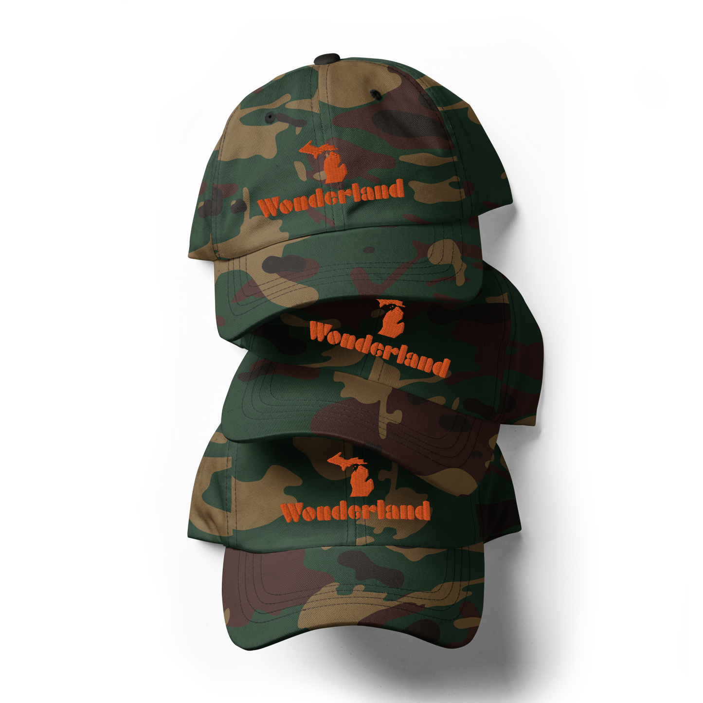 Michigan 'Wonderland' Camouflage Cap (Art Deco Font)