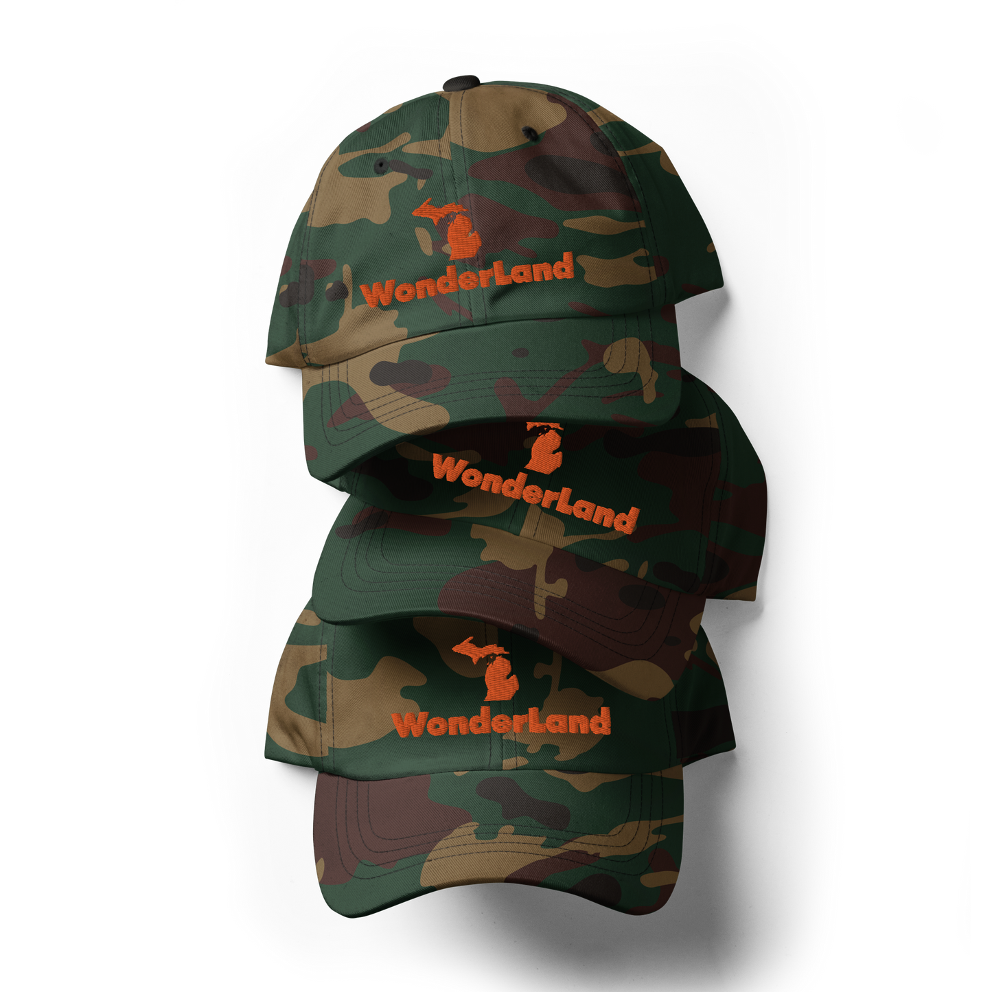 Michigan 'Wonderland' Camouflage Cap (Geometric Sans Font)