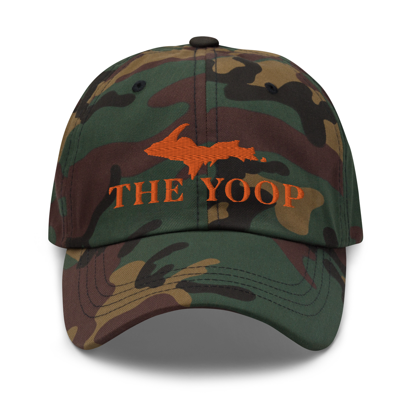 Michigan 'The Yoop' Camouflage Cap (Didone Font w/ UP Outline)