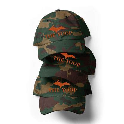 Michigan 'The Yoop' Camouflage Cap (Didone Font w/ UP Outline)