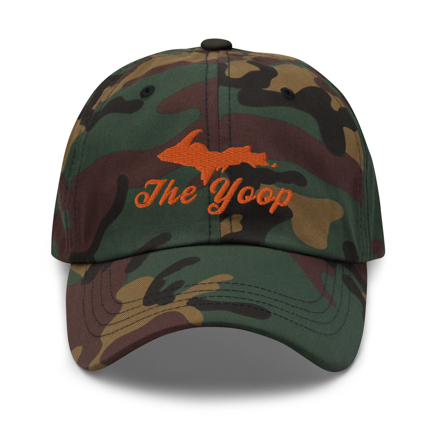 Michigan 'The Yoop' Camouflage Cap (Script Font w/ UP Outline)