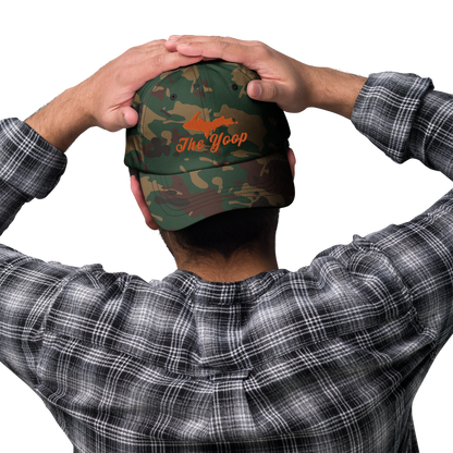 Michigan 'The Yoop' Camouflage Cap (Script Font w/ UP Outline)