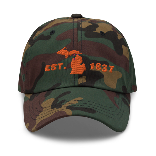 Michigan 'EST 1837' Camouflage Cap (Brush Font)