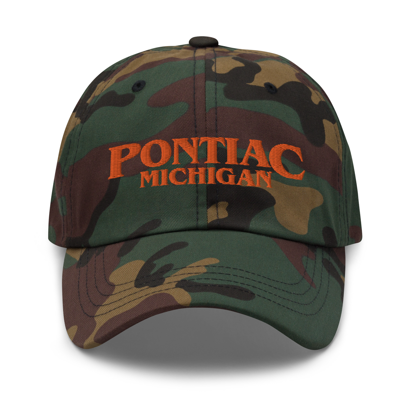 'Pontiac Michigan' Camouflage Cap (1980s Drama Parody)