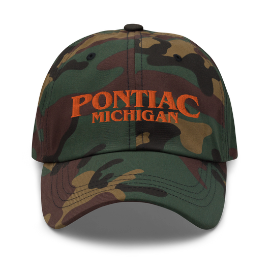 'Pontiac Michigan' Camouflage Cap (1980s Drama Parody)