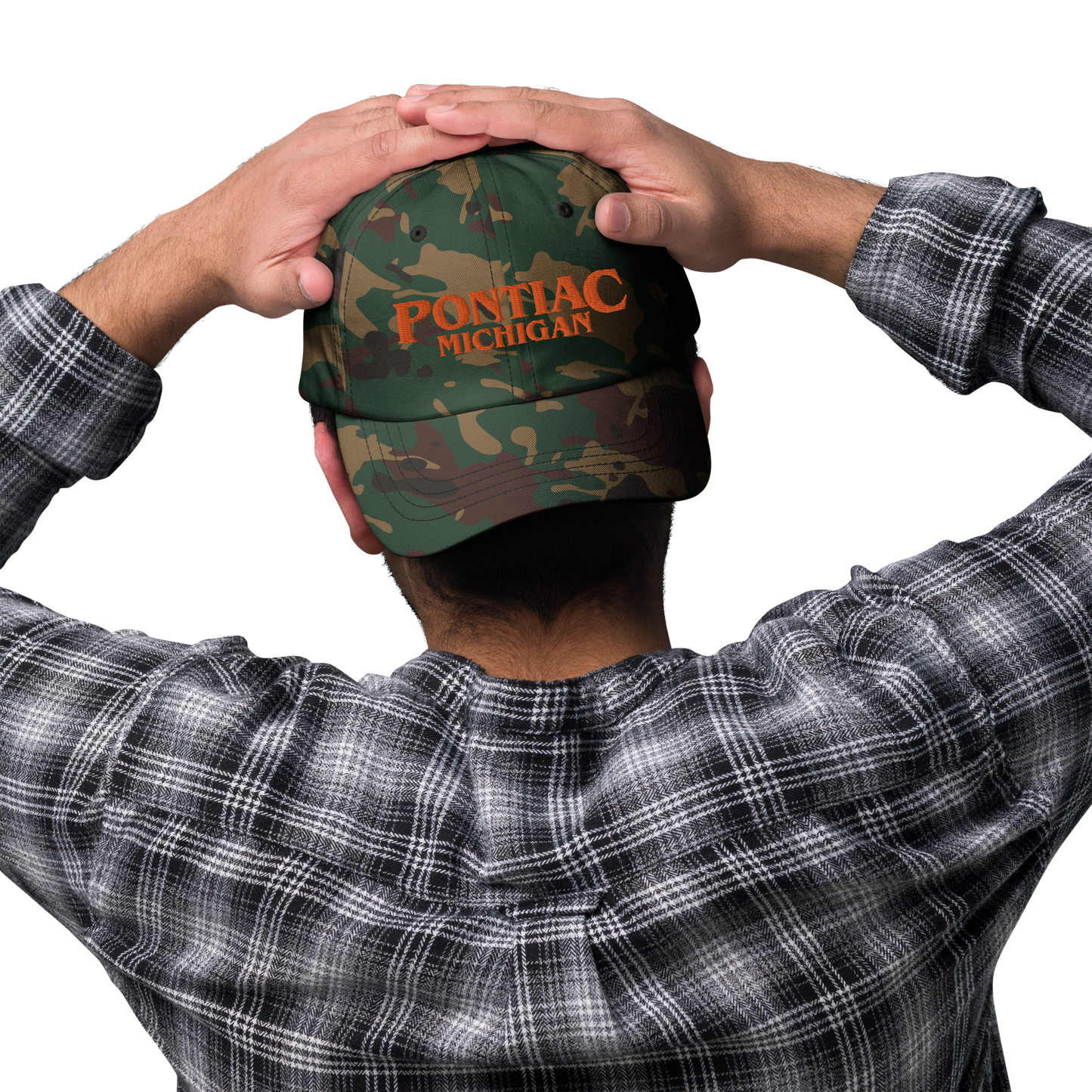 'Pontiac Michigan' Camouflage Cap (1980s Drama Parody)