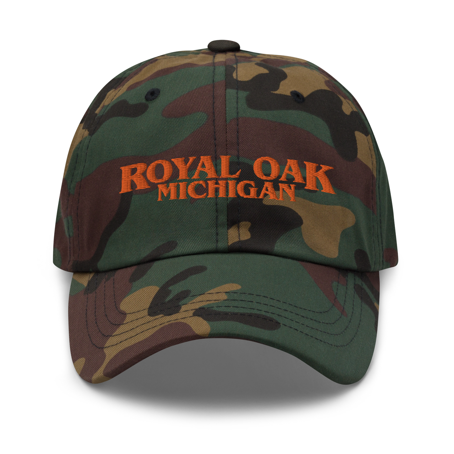 'Royal Oak Michigan' Camouflage Cap (1980s Drama Parody)