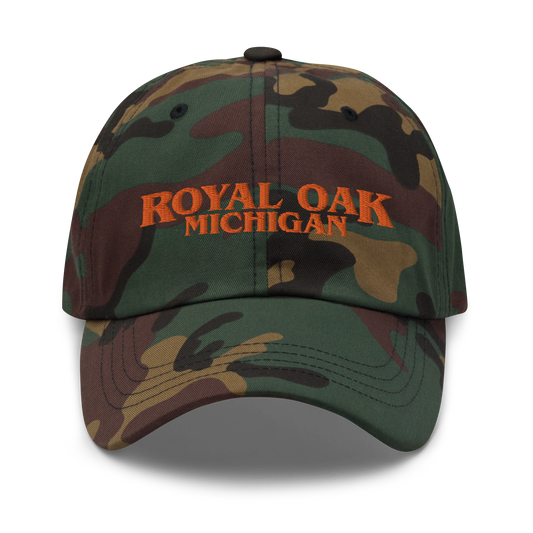 'Royal Oak Michigan' Camouflage Cap (1980s Drama Parody)