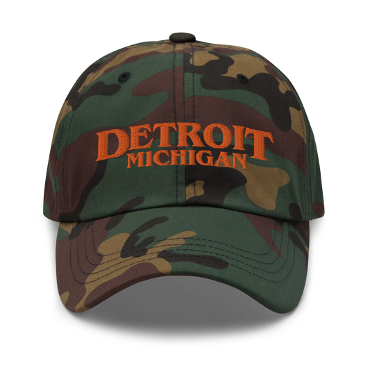 'Detroit Michigan' Camouflage Cap (1980s Drama Parody)