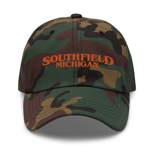 'Southfield Michigan' Camouflage Cap (1980s Drama Parody)