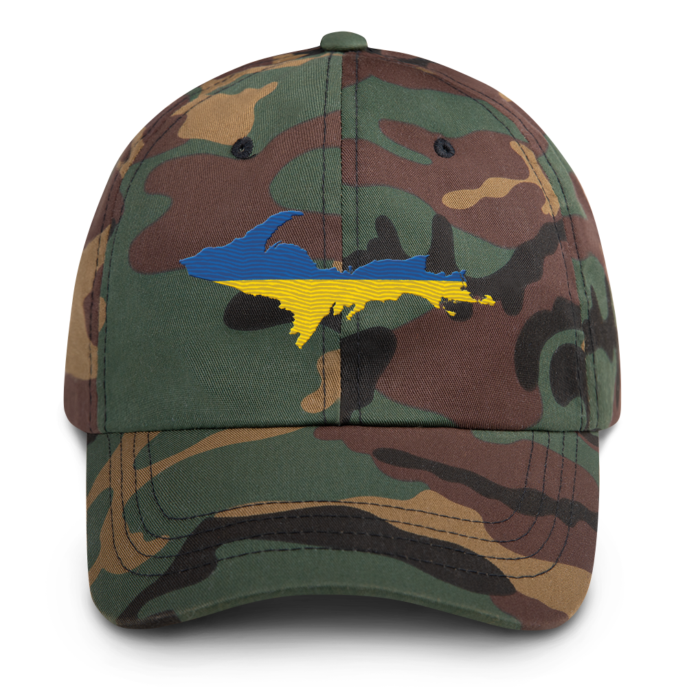 Michigan Upper Peninsula Camouflage Cap (Ukraine Edition)