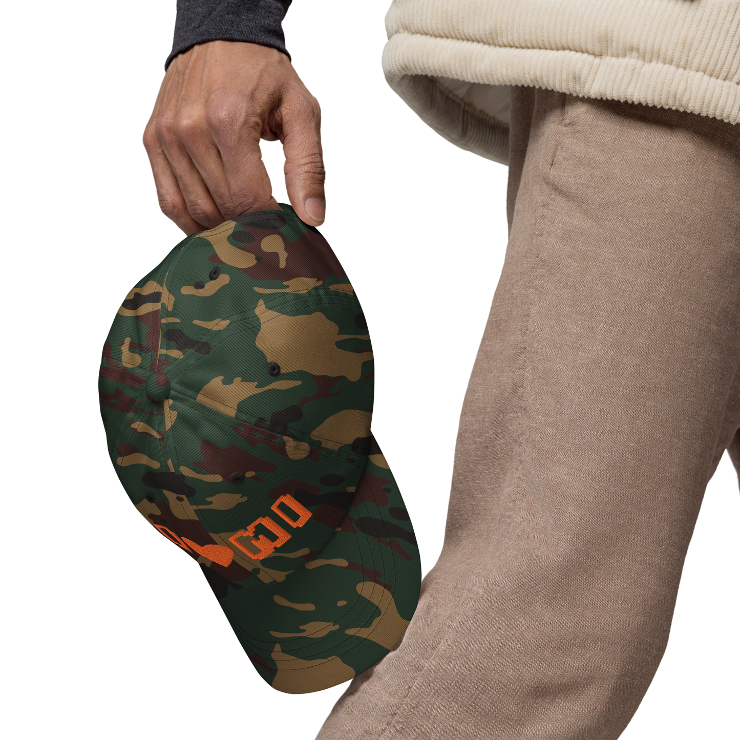 Michigan 'I 🧡 MI' Camouflage Cap (Arcade Font)