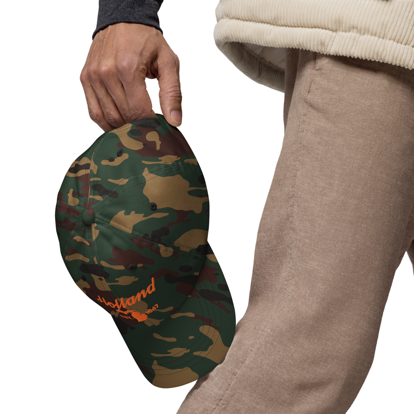 'Holland EST 1847' Camouflage Cap (Script Font)