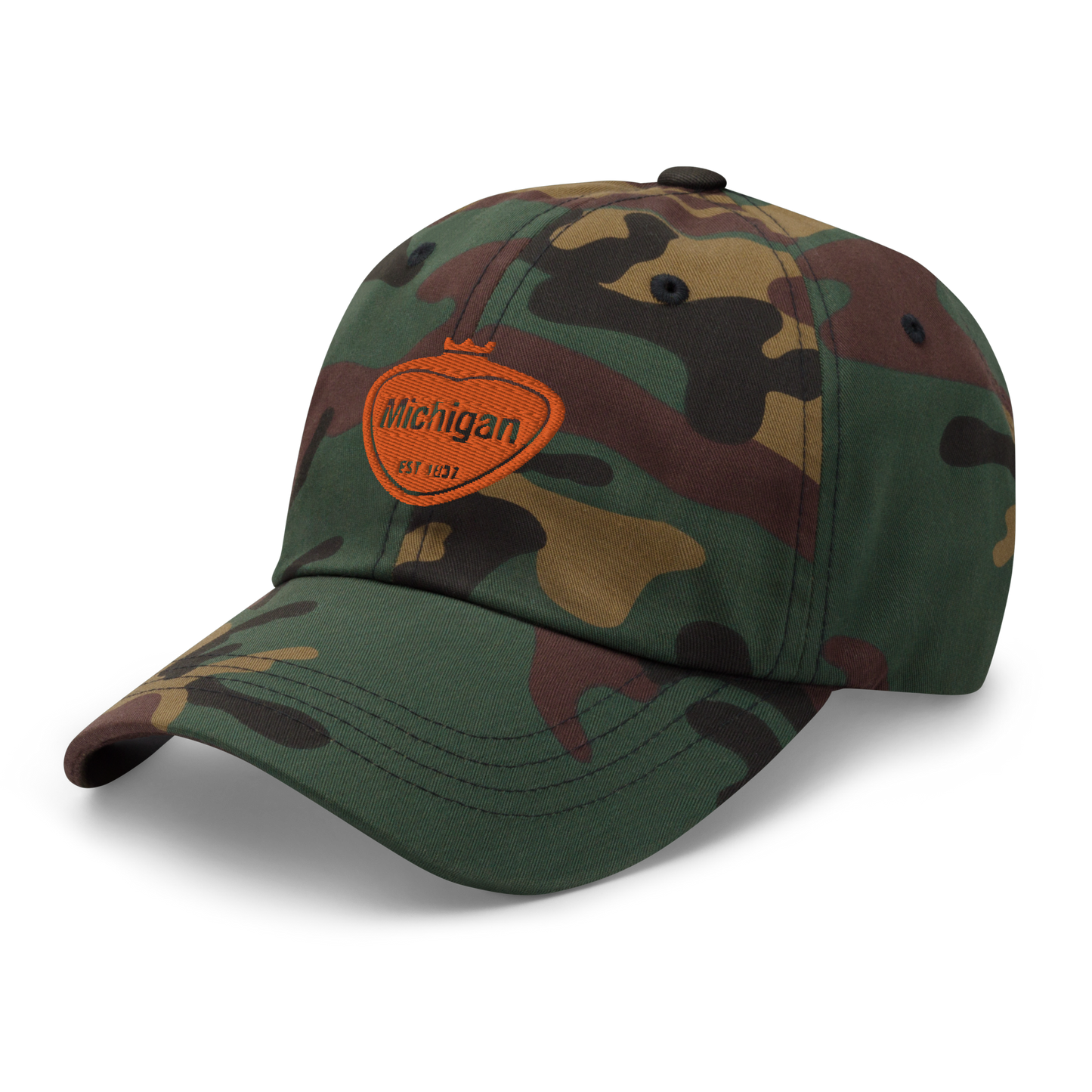 'Michigan EST 1837' Camouflage Cap (Local Sodapop Parody)