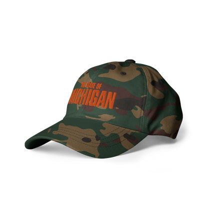 'The State of Michigan' Camouflage Cap (Flying Superhero Parody)