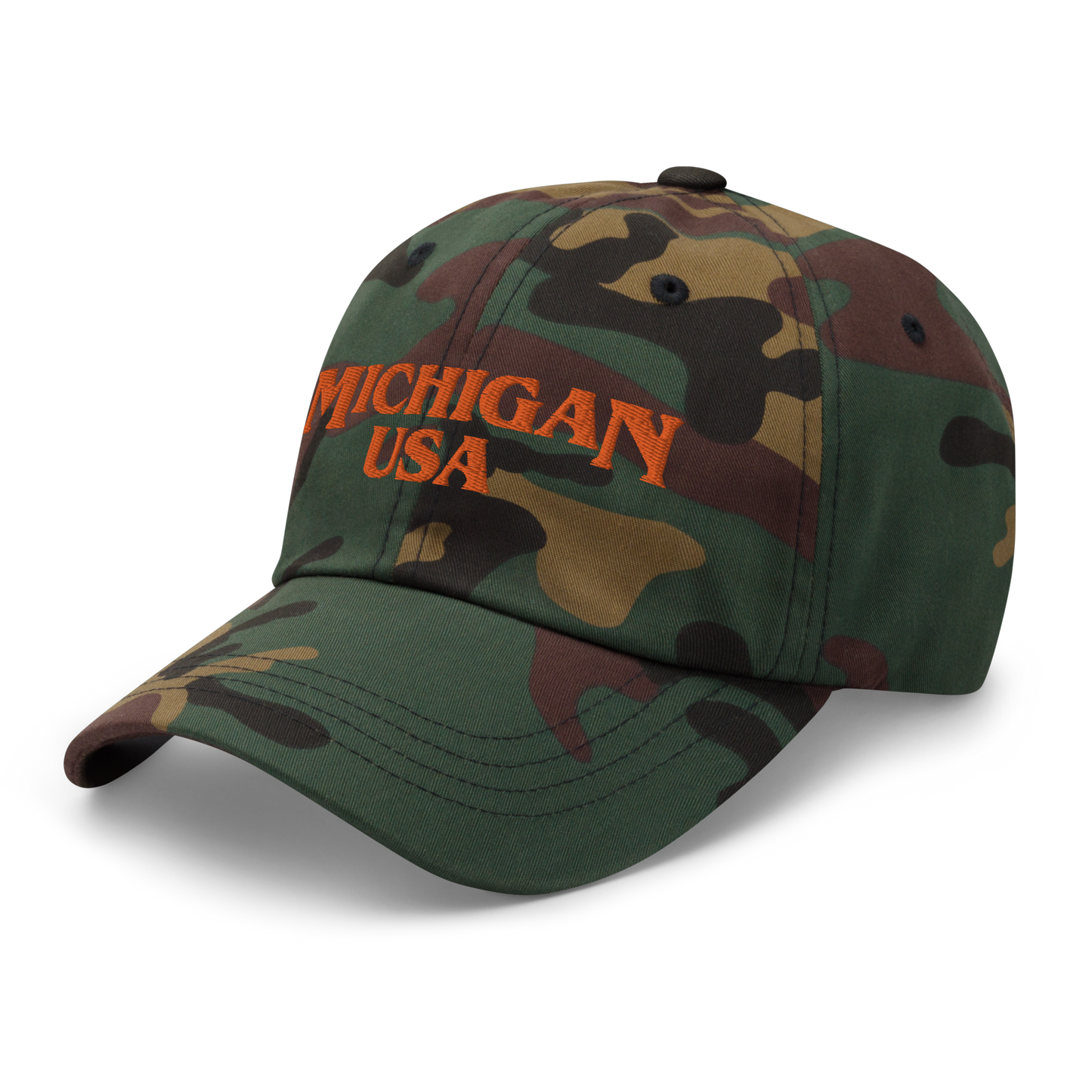 'Michigan USA' Camouflage Cap (1980s Teen Drama Parody)