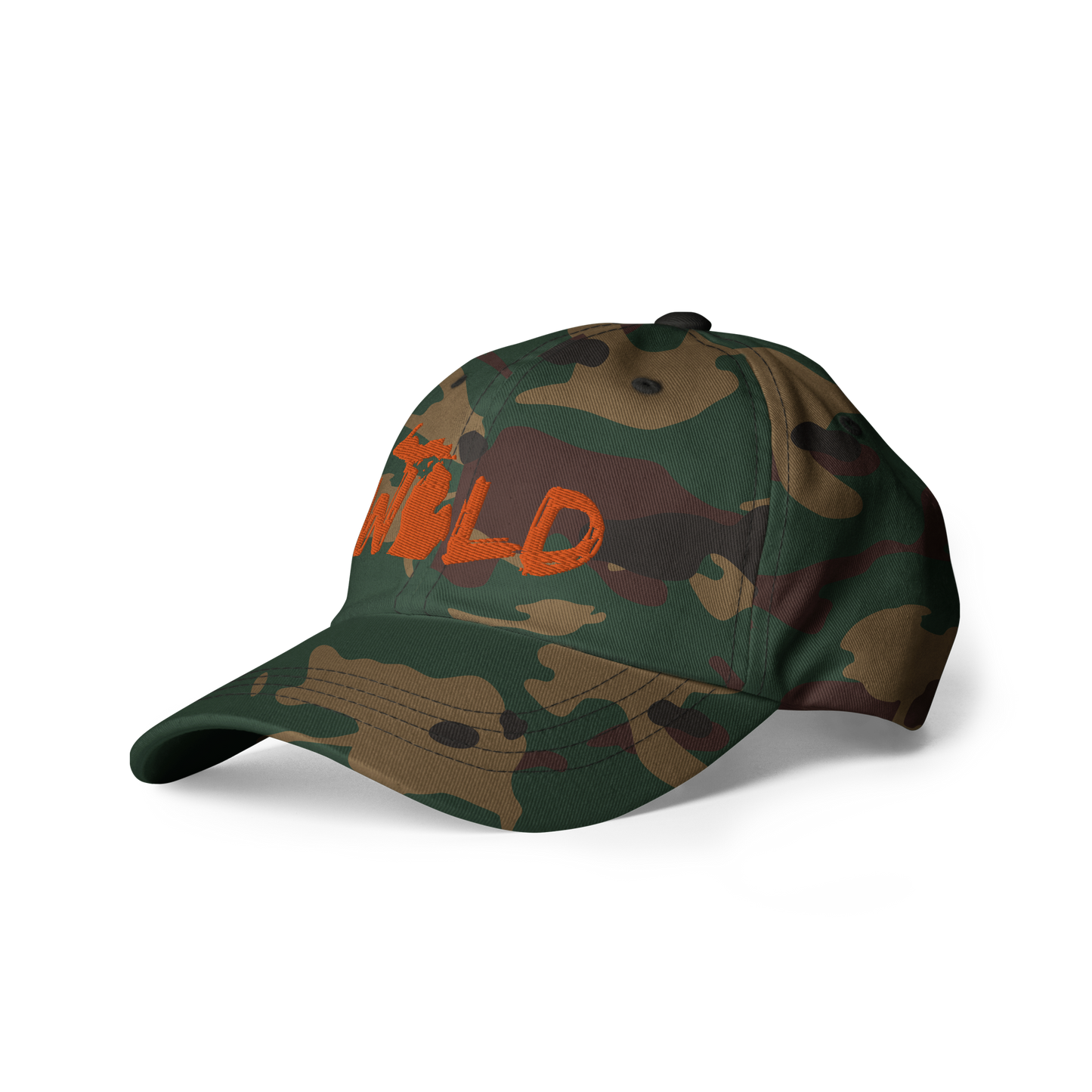 Michigan 'Wild' Camouflage Cap (Angry Brush Font)