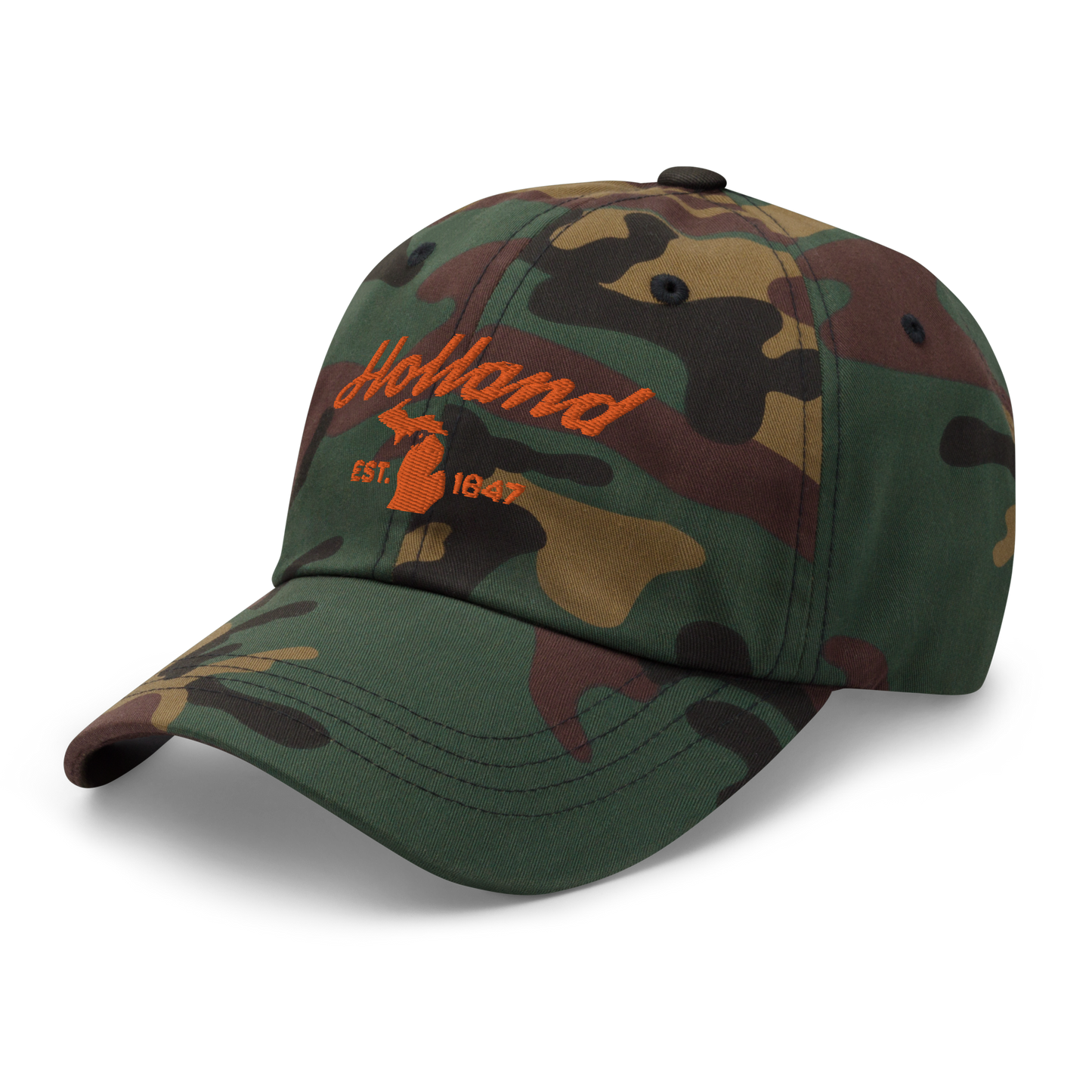 'Holland EST 1847' Camouflage Cap (Script Font)