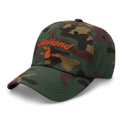 'Holland EST 1847' Camouflage Cap (Script Font)