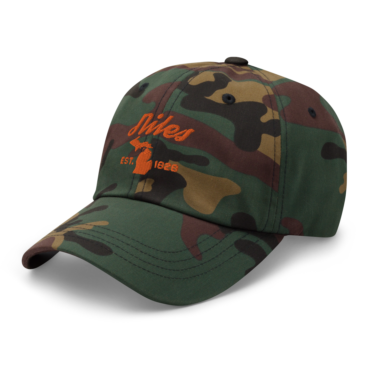 'Niles EST. 1828' Camouflage Cap (Script Font)