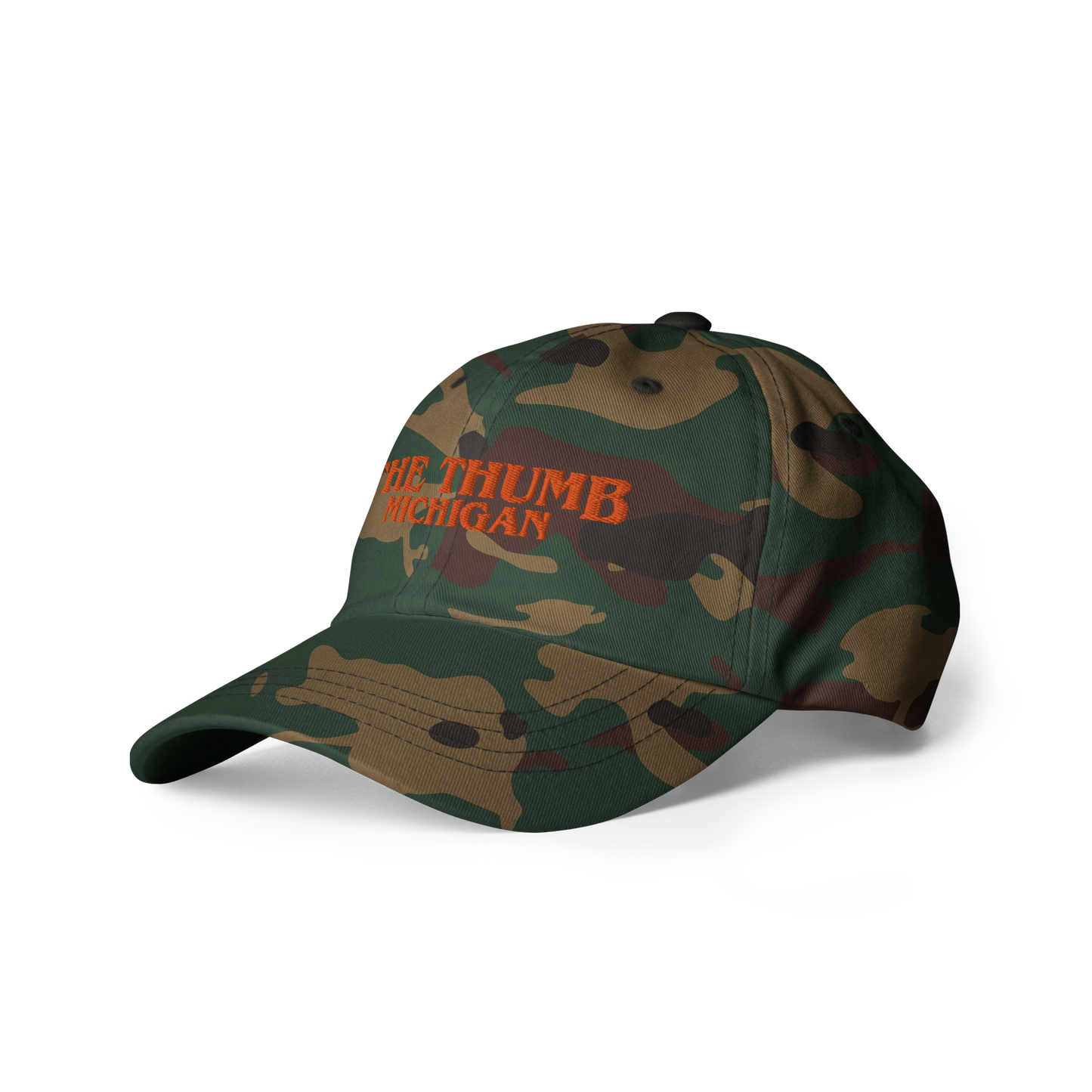 'The Thumb Michigan' Camouflage Cap (1980s Teen Drama Parody)