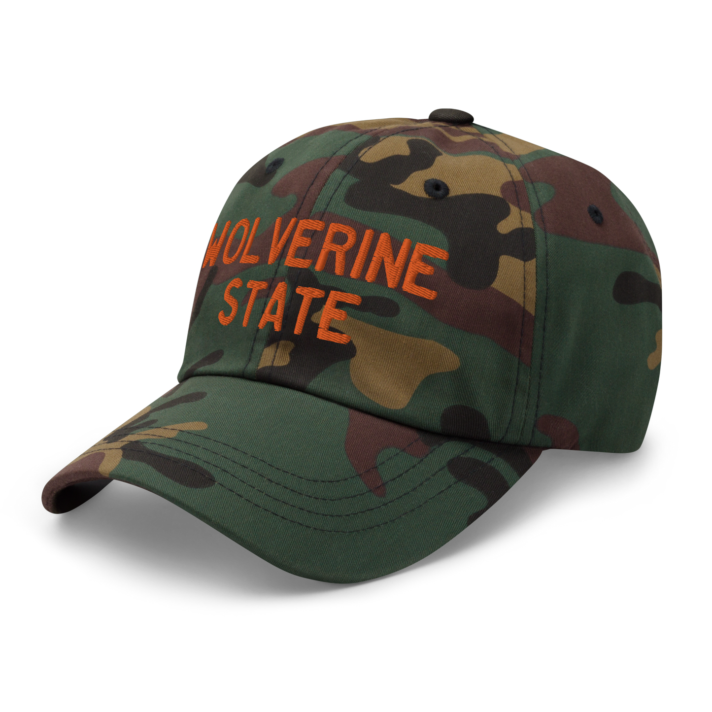 Michigan 'Wolverine State' Camouflage Cap (Licence Plate Font)