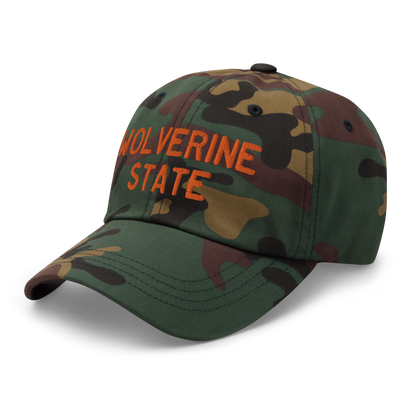 Michigan 'Wolverine State' Camouflage Cap (Licence Plate Font)