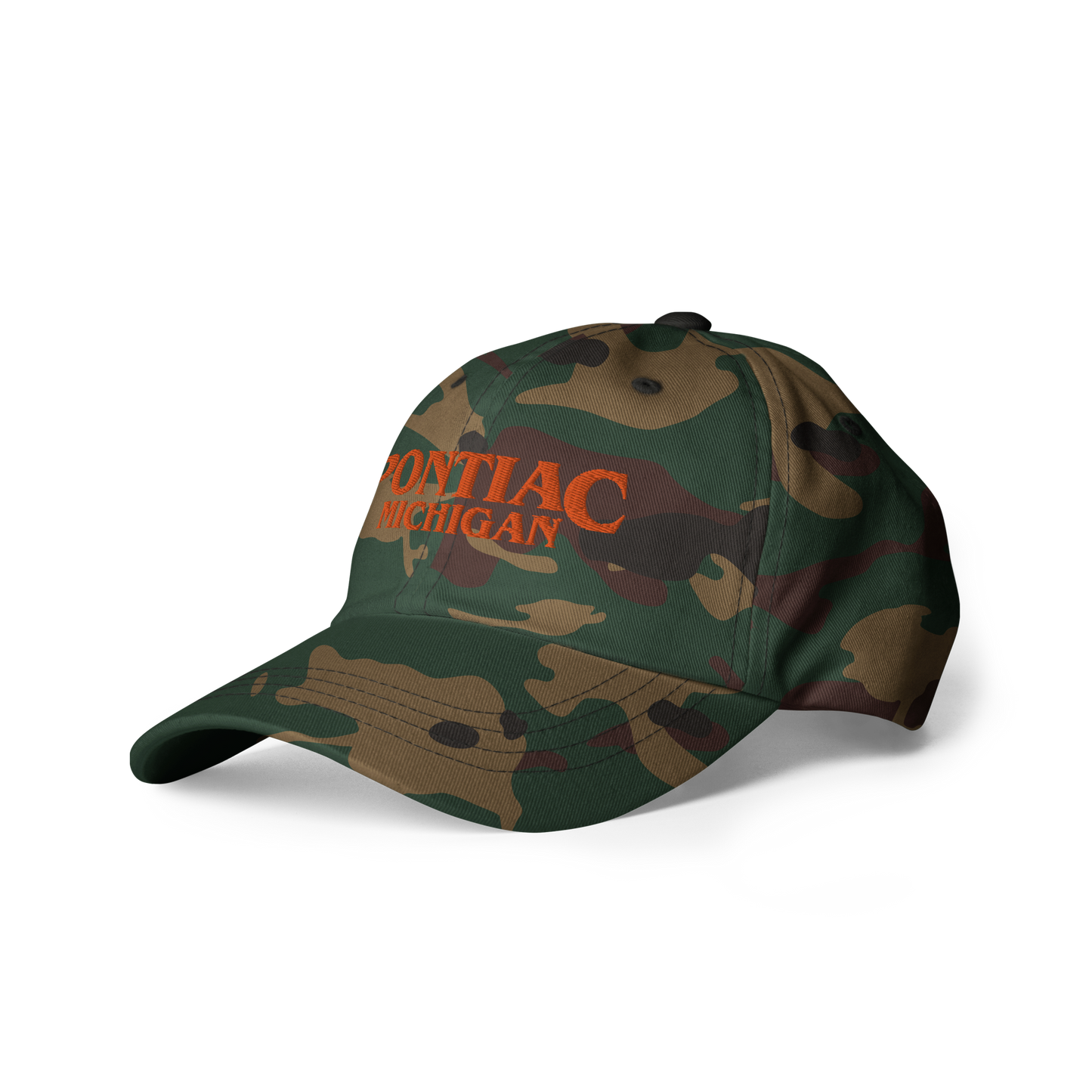 'Pontiac Michigan' Camouflage Cap (1980s Drama Parody)