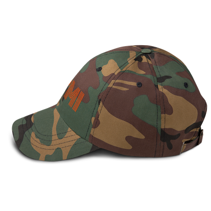 Michigan 'I 🧡 MI' Camouflage Cap (Metalpress Font)