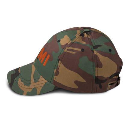 Michigan 'I 🧡 MI' Camouflage Cap (Rounded Swiss Font)