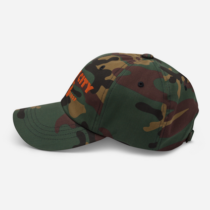 'Bay City EST. 1837' Camouflage Cap (Geometric Sans Font)