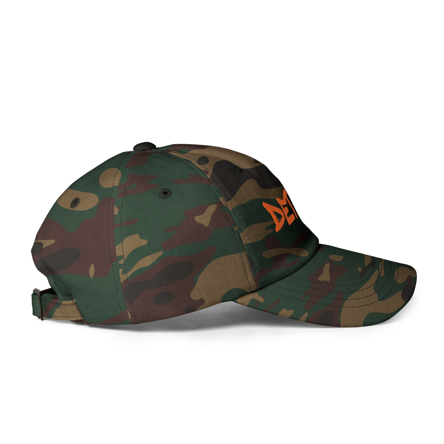 'Detroit' Camouflage Cap (Hip Hop Tag Font)