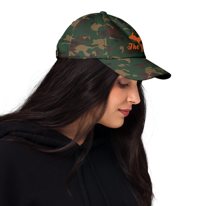 Michigan 'The Yoop' Camouflage Cap (Script Font w/ UP Outline)