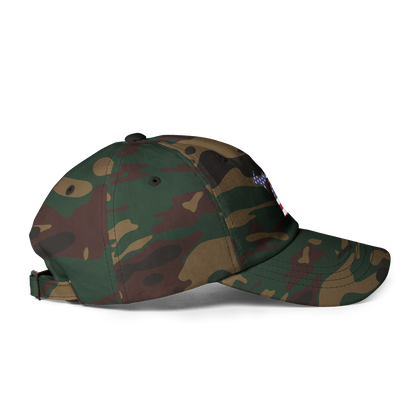 State of Michigan Camouflage Cap (w/ USA Flag Outline)