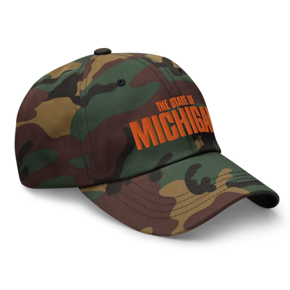 'The State of Michigan' Camouflage Cap (Flying Superhero Parody)