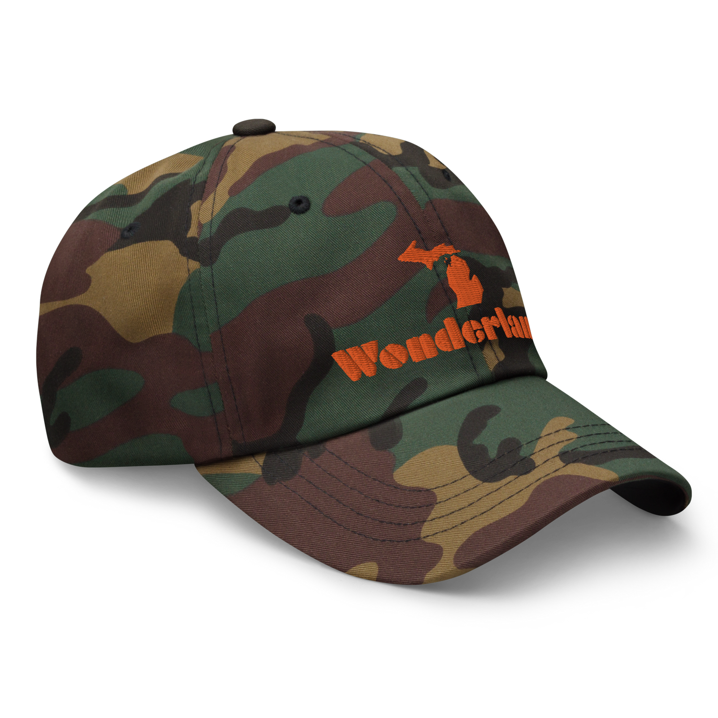 Michigan 'Wonderland' Camouflage Cap (Art Deco Font)