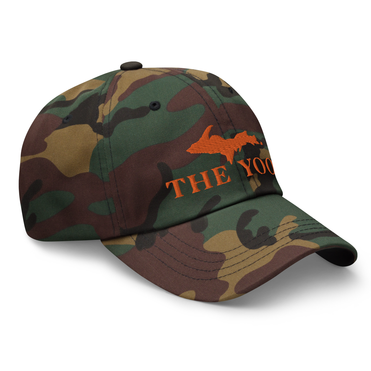 Michigan 'The Yoop' Camouflage Cap (Didone Font w/ UP Outline)