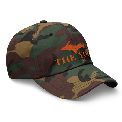 Michigan 'The Yoop' Camouflage Cap (Didone Font w/ UP Outline)