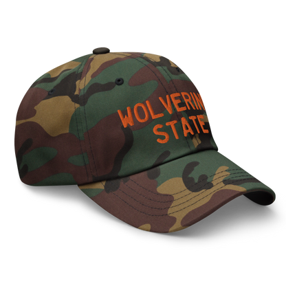 Michigan 'Wolverine State' Camouflage Cap (Licence Plate Font)