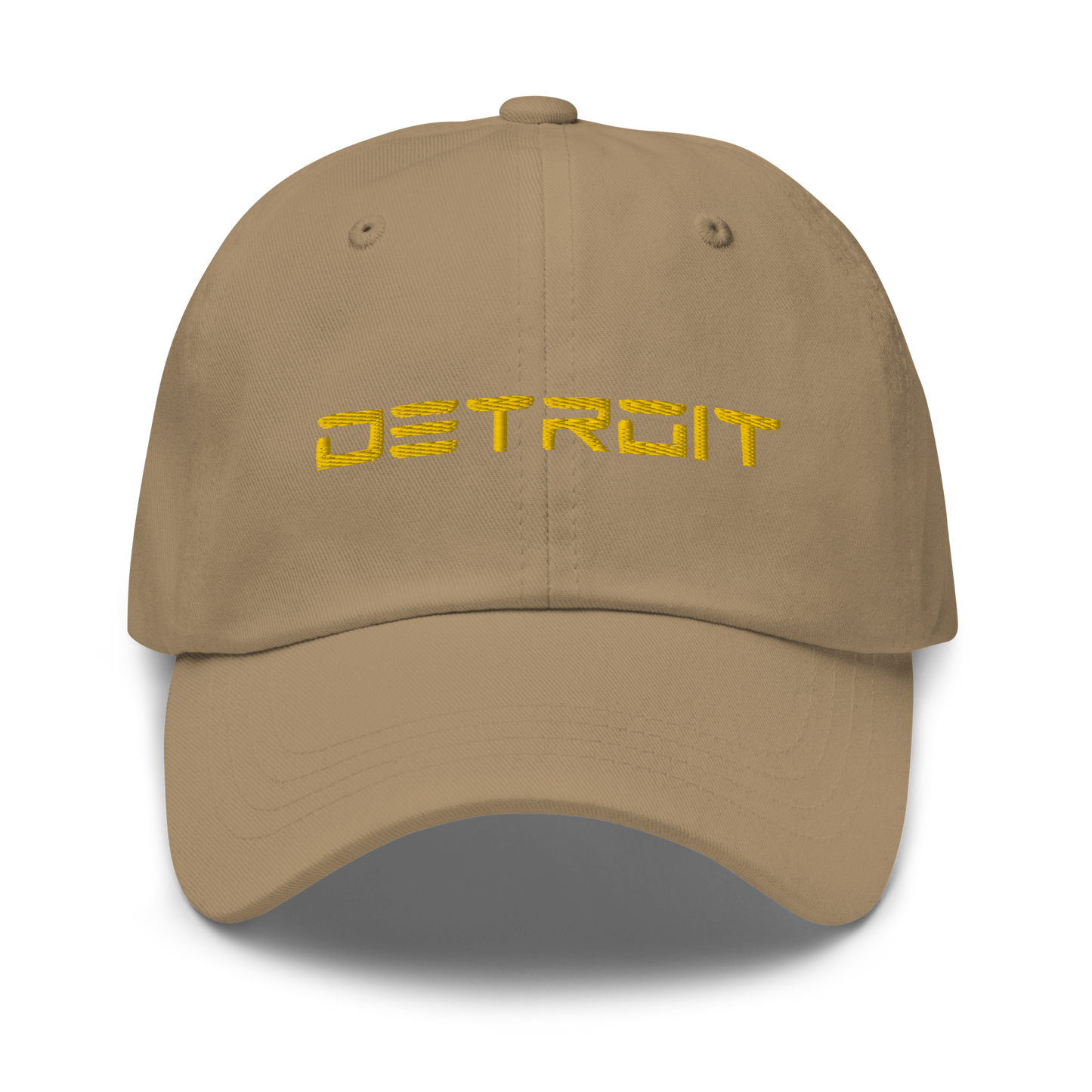 'Detroit' Dad Hat (Electric Font) | Gold Embroidery