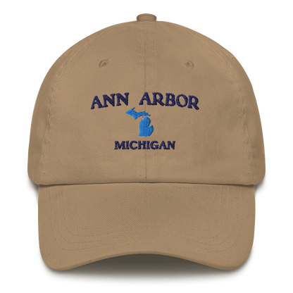 'Ann Arbor Michigan' Dad Hat (w/ Michigan Outline)