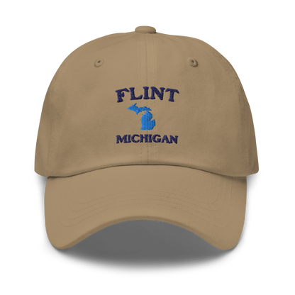 'Flint Michigan' Dad Hat (w/ Michigan Outline)