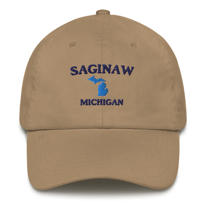 'Saginaw Michigan' Dad Hat (w/ Michigan Outline)